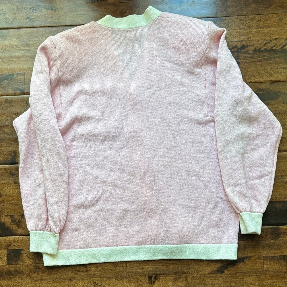 St. John Pink and Cream Cardigan - Picture 4 of 8